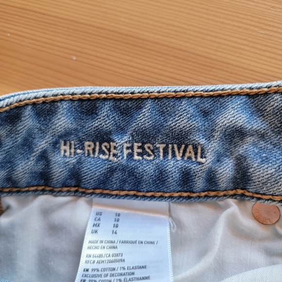 AE High-rise Denim Festival Short ~ 10 - Picture 9 of 9